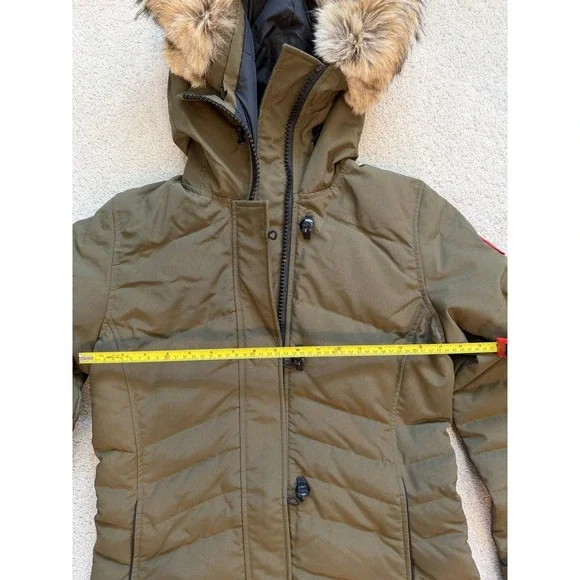 Canada Goose Women S Lorette Parka 2090L With Coyote Fur Military Green NWT - Picture 4 of 8
